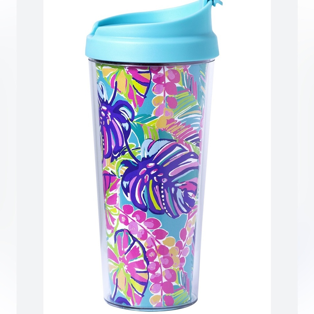 Lilly Pulitzer 16oz tumbler in print exotic garden NWT in box